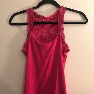 Pink lacy camisole